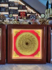 Tranh Trống Đồng - Mặt Gò Dát Vàng Kích Thước 80*80