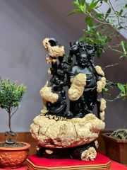 Tượng Phật - Di Lặc Gỗ Mun Nu Đen, Cao 61cm