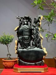 Tượng Phật - Di Lặc Gỗ Mun Nu Đen, Cao 61cm