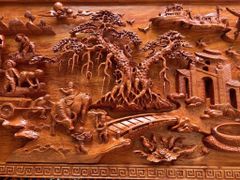 Tranh Gỗ Đồng Quê Kích -Gỗ Hương Đá- Kích Thước 237-127 dày 8cm