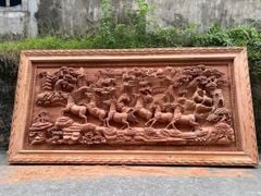 Tranh Gỗ Mã Đáo Thành Công - Gỗ Hương Đá- Kích Thước 217x107x8