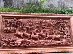 Tranh Gỗ Mã Đáo Thành Công - Gỗ Hương Đá- Kích Thước 217x107x8