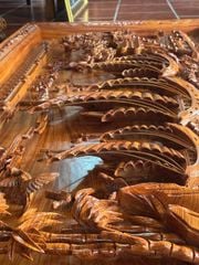 Tranh Gỗ Thuận Buồm Xuôi Gió- Gỗ Hương Đá- Kích Thước 217X107x9