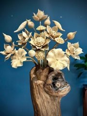 Bình Hoa Sen Gỗ - Gỗ Ngọc Am  - Sen Lũa Mẫu 1