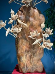 Bình Hoa Sen Gỗ - Gỗ Ngọc Am  - Sen Lũa Mẫu 2