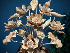 Bình Hoa Sen Gỗ - Gỗ Ngọc Am  - Sen Lũa Mẫu 2