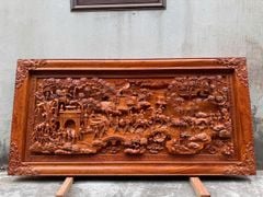 Tranh Gỗ Vinh Quy Bái Tổ Kích Thước 217x107x10Cm - Gỗ Hương Đá