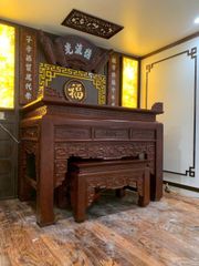 Vách Ngăn Phòng Thờ -  Gỗ MDF cốt xanh