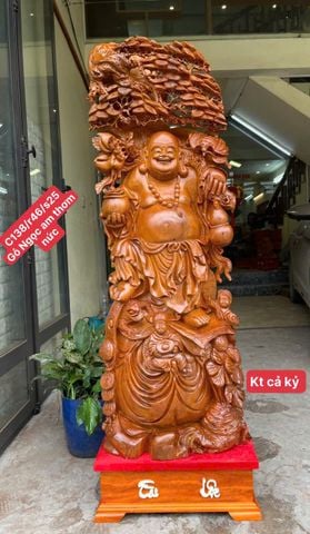 Tượng Phật - Di Lặc Gỗ Ngự đế tiền gỗ ngọc am thơm nức- cao 138