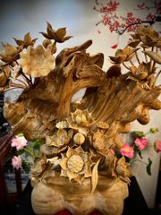 Bình Hoa Sen Gỗ - Gỗ Ngọc Am  - Sen Lũa Mẫu 5