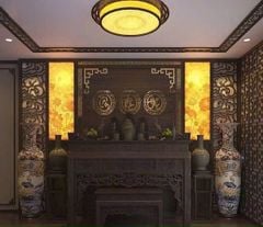 Vách Ngăn Phòng Thờ -  Gỗ MDF cốt xanh