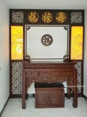 Vách Ngăn Phòng Thờ -  Gỗ MDF cốt xanh