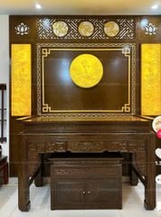 Vách Ngăn Phòng Thờ -  Gỗ MDF cốt xanh