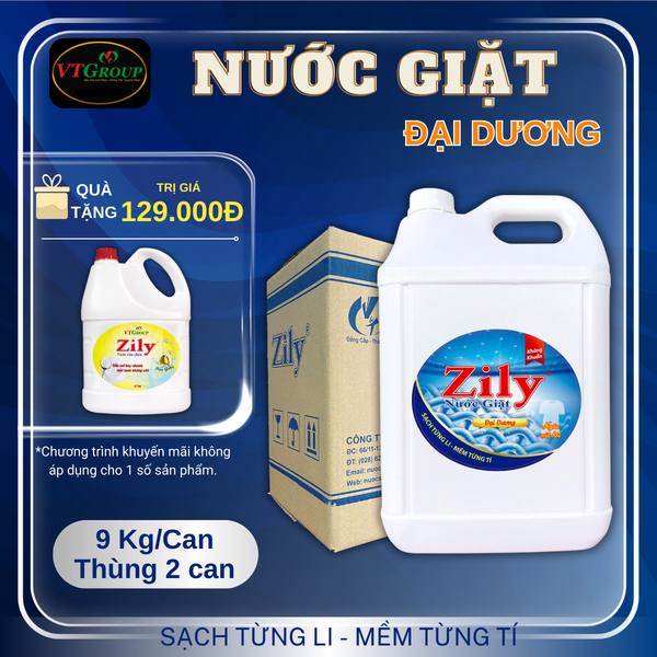 Nuoc giat Zily can 9Kg thùng 2 can