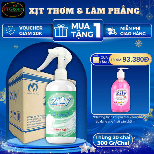 Xit thom va lam phang quan ao Zily chai 300g thung 20 chai