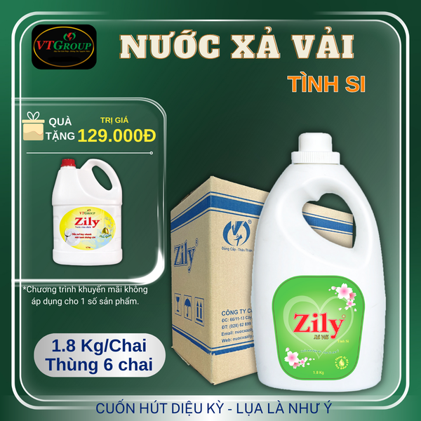 Nuoc xa vai Zily chai 1.8kg thung 6 chai