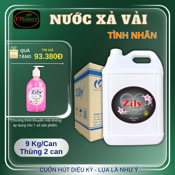 Nuoc xa vai Zily 9 Kg thung 2 can