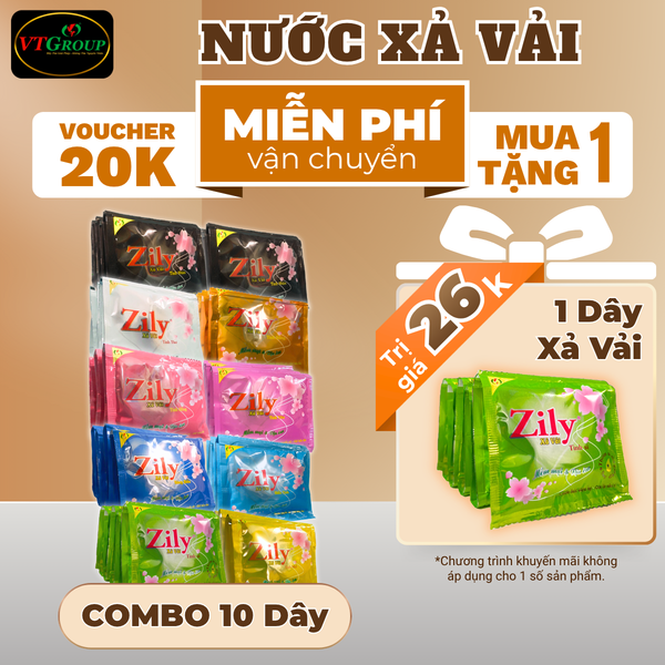 Nuoc xa vai Zily 10 day