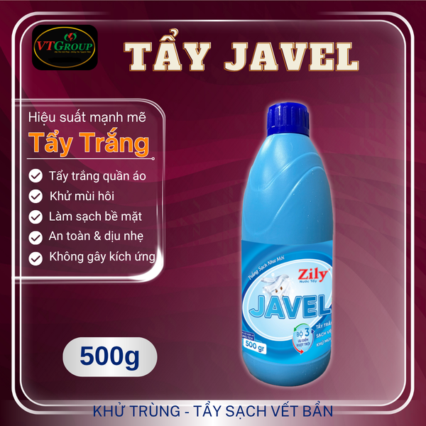 Tay trang javel Zily chai 500g