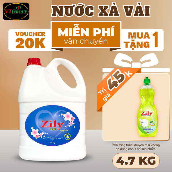 Nuoc xa vai Zily chai 4.7kg