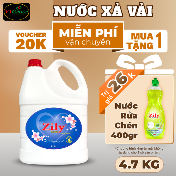 Nuoc xa vai Zily chai 4.7kg