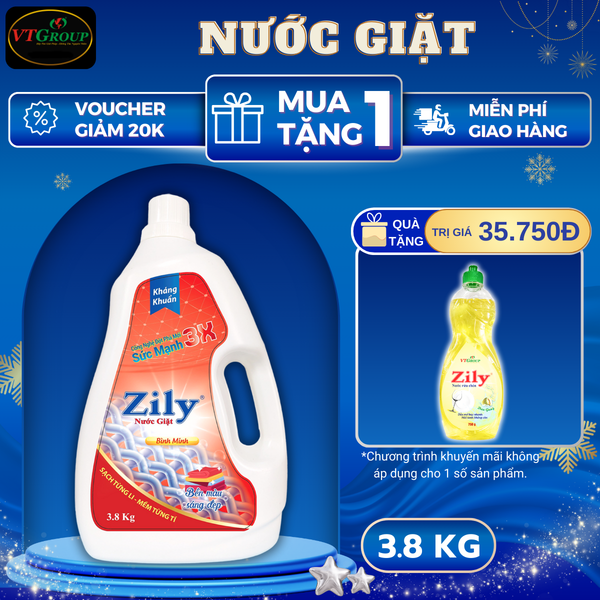 Nuoc giat Zily chai 3.8kg