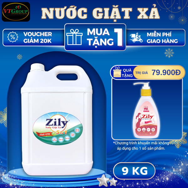 Nuoc giat xa Zily 5in1 can 9kg