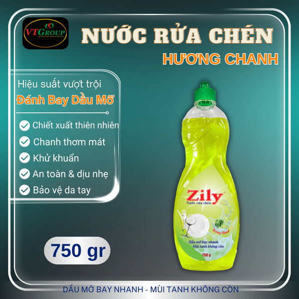 Nuoc rua chen Zily chai 750g