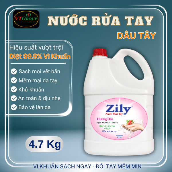 Nuoc rua tay Zily chai 4.7kg