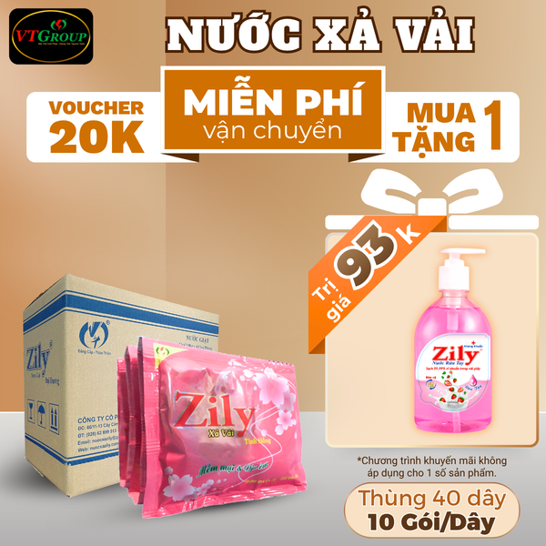 Nuoc xa vai Zily thung 40 day