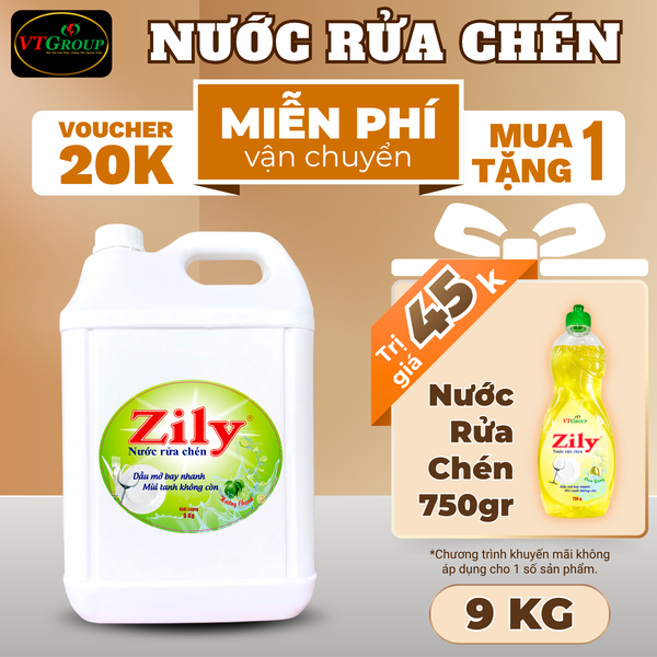 Nuoc rua chen Zily can 9kg