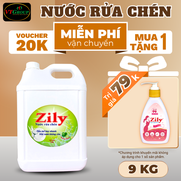 Nuoc rua chen Zily can 9kg