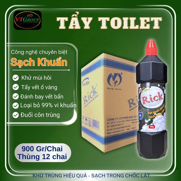 Nuoc tay toilet Rick chai 900g thung 12 chai
