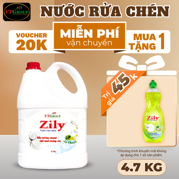 Nuoc rua chen Zily chai 4.7kg
