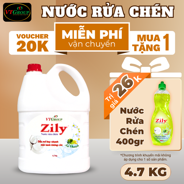 Nuoc rua chen Zily chai 4.7kg