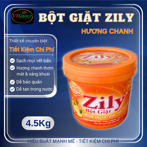 Bot giat Zily xo 4.5Kg huong chanh