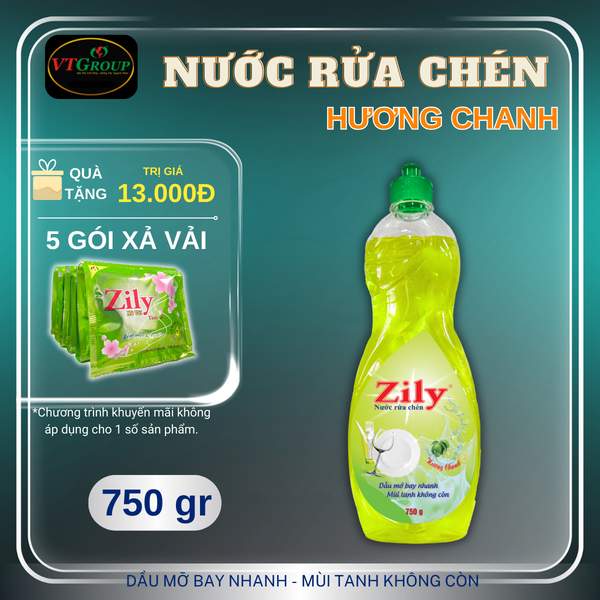 Nuoc rua chen Zily chai 750gr
