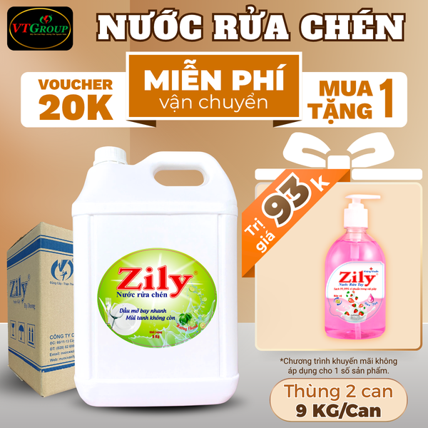 Nuoc rua chen can 9kg thung 2 can