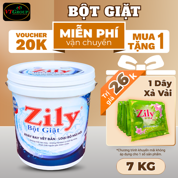 Bot giat Zily xo 7kg huong nuoc hoa