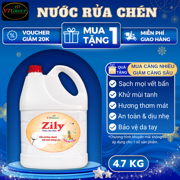 Nuoc rua chen Zily chai 4.7kg