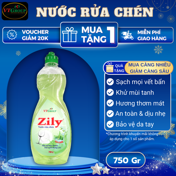 Nuoc rua chen Zily chai 750g