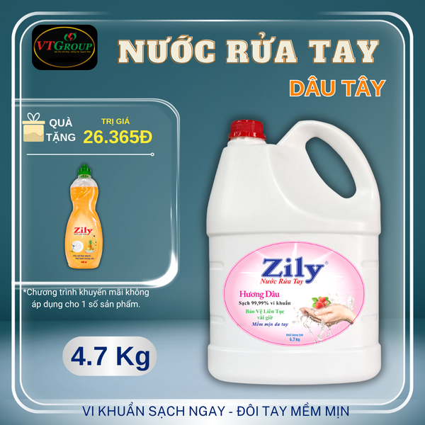 Nuoc rua tay Zily chai 4.7kg
