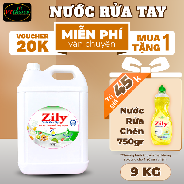 Nuoc rua tay Zily can 9 kg