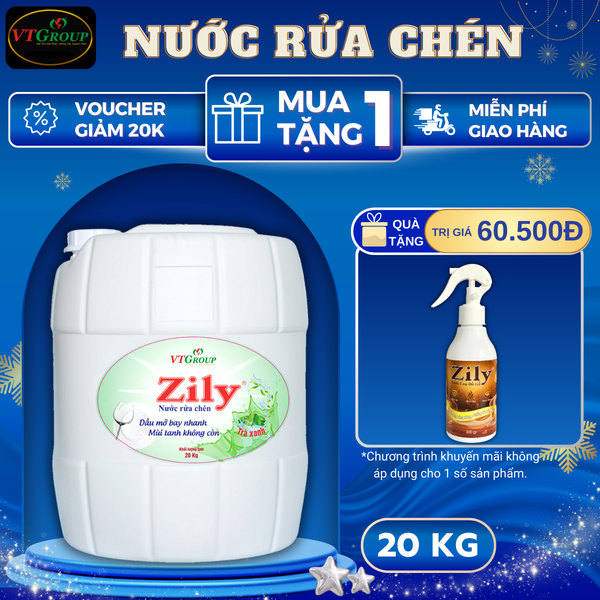 Nuoc rua chen Zily can 20Kg