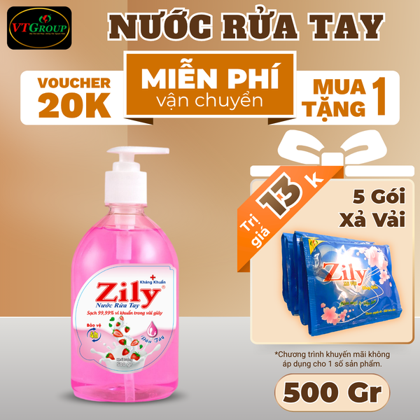 Nuoc rua tay Zily chai 500gr