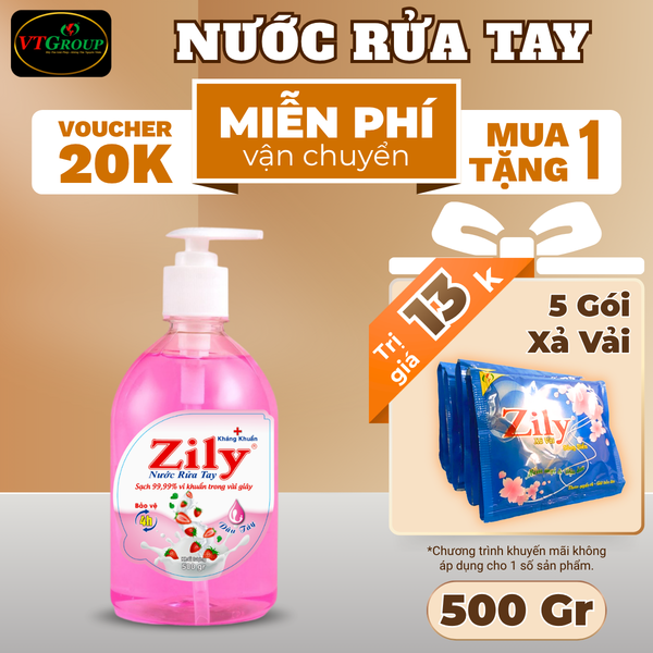 Nuoc rua tay Zily chai 500gr