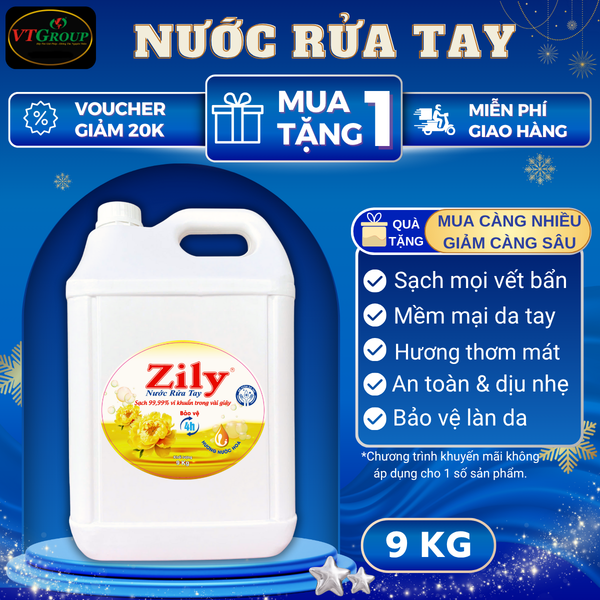 Nuoc rua tay Zily can 9 kg