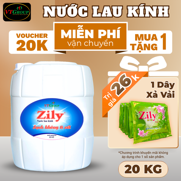 Nuoc lau kinh Zily can 20kg huong hoa hong
