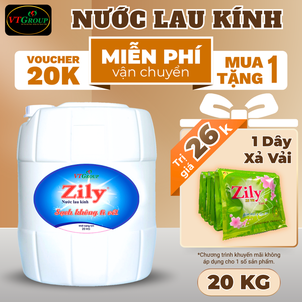 Nuoc lau kinh Zily can 20kg huong hoa hong