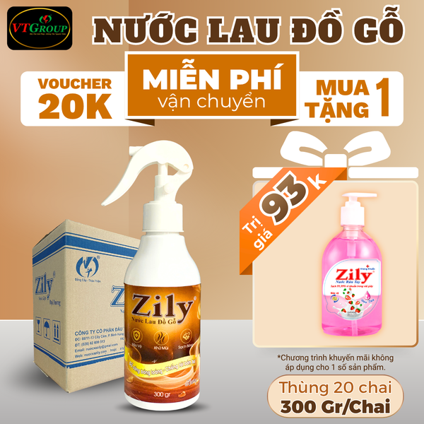 Nuoc lau do go Zily 300gr thung 20 chai huong tram
